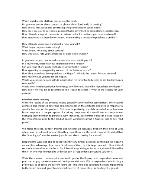 Concept Testing Summary